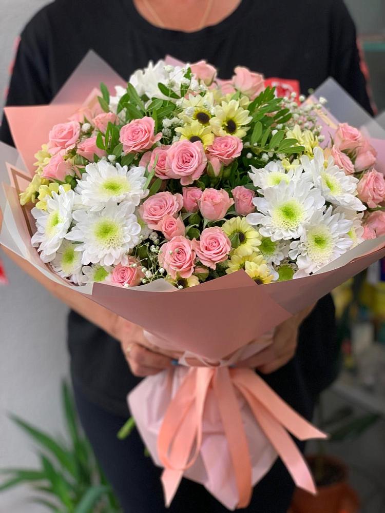 Букет цветов из: Розы и Хризантемы в Принцевке