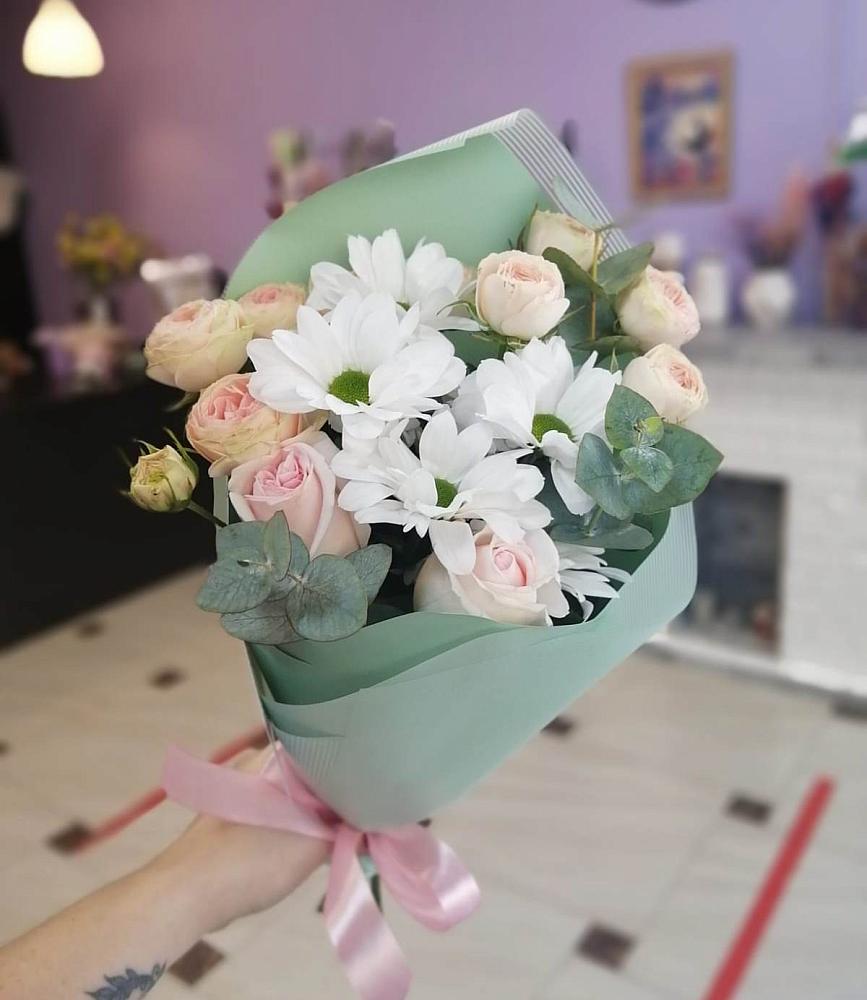 Букет цветов из: Хризантемы и Розы в Принцевке