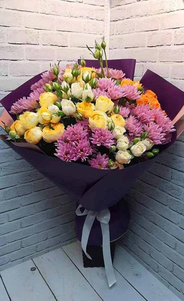 Букет цветов из: Хризантемы и Розы в Принцевке