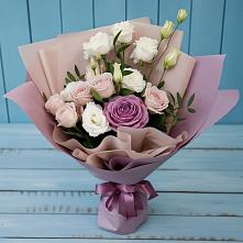 Букет цветов из:  Розы и Лизиантусы #REPLACE_PRED# Принцевке