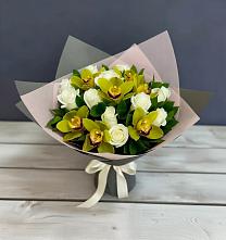 Букет цветов из:  Орхидеи и Розы в Принцевке