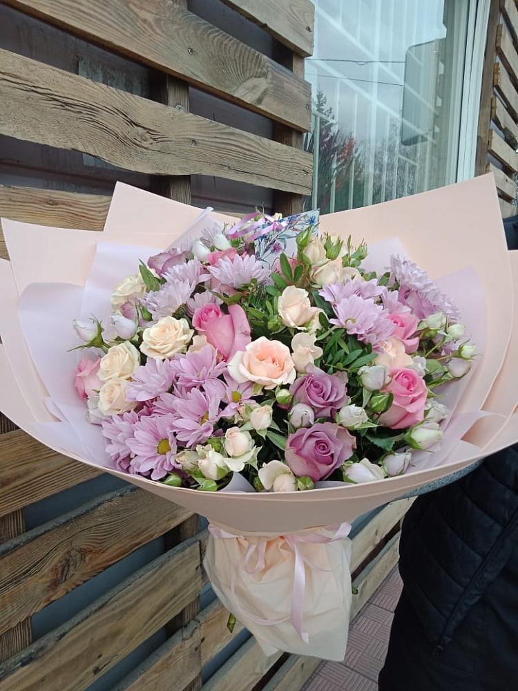 Букет цветов из: Розы и Хризантемы в Принцевке