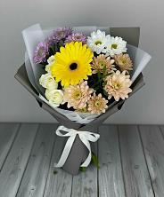 Букет цветов из:  Розы, Герберы и Хризантемы в Принцевке