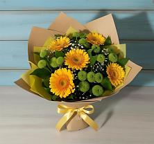 Букет цветов из:  Герберы и Хризантемы в Принцевке