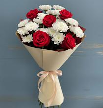 Букет цветов из:  Розы и Хризантемы #REPLACE_PRED# Принцевке