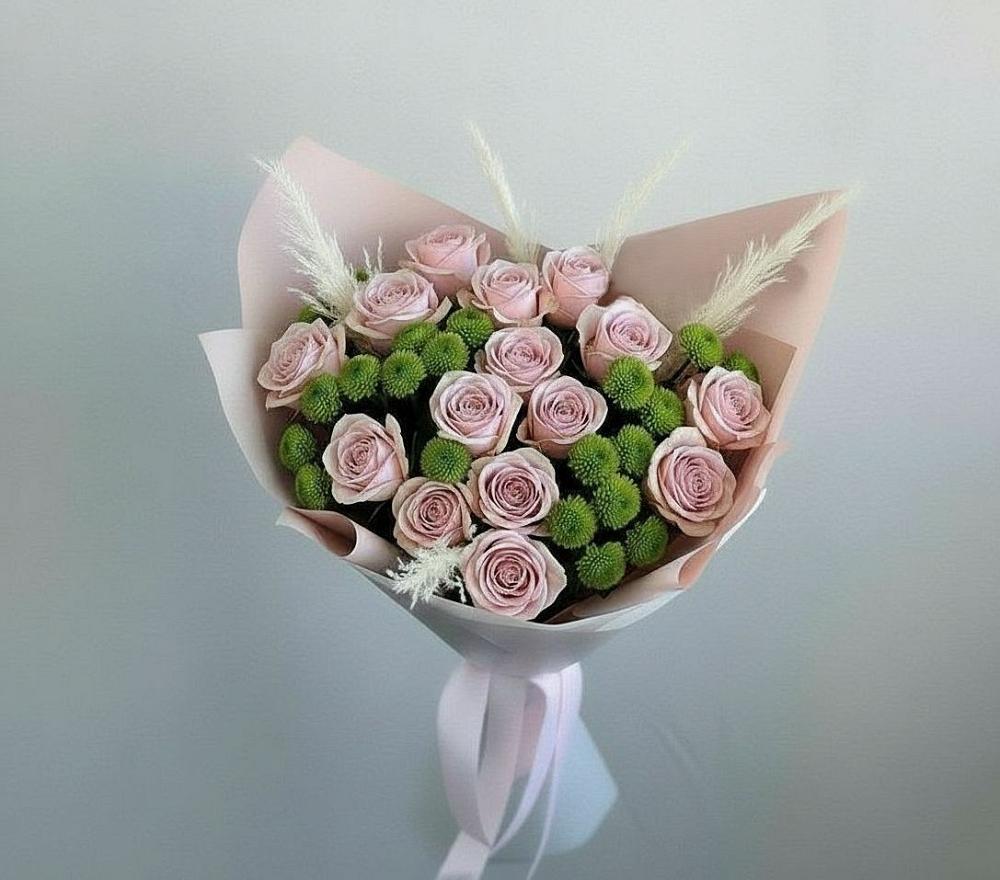 Букет цветов из: Розы и Хризантемы в Принцевке