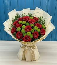 Букет цветов из:  Розы и Хризантемы в Принцевке