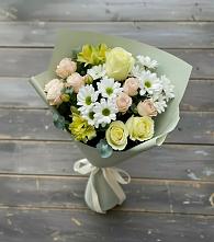Букет цветов из:  Альстромерии, Розы и Хризантемы #REPLACE_PRED# Принцевке