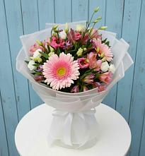 Букет цветов из:  Герберы, Альстромерии и Лизиантусы в Принцевке