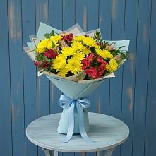Букет цветов из:  Альстромерии и Хризантемы в Принцевке