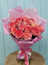 Букет 15 Розовых роз Равель в Принцевке