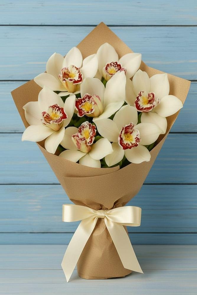 Букет цветов из: Орхидеи и Розы в Принцевке