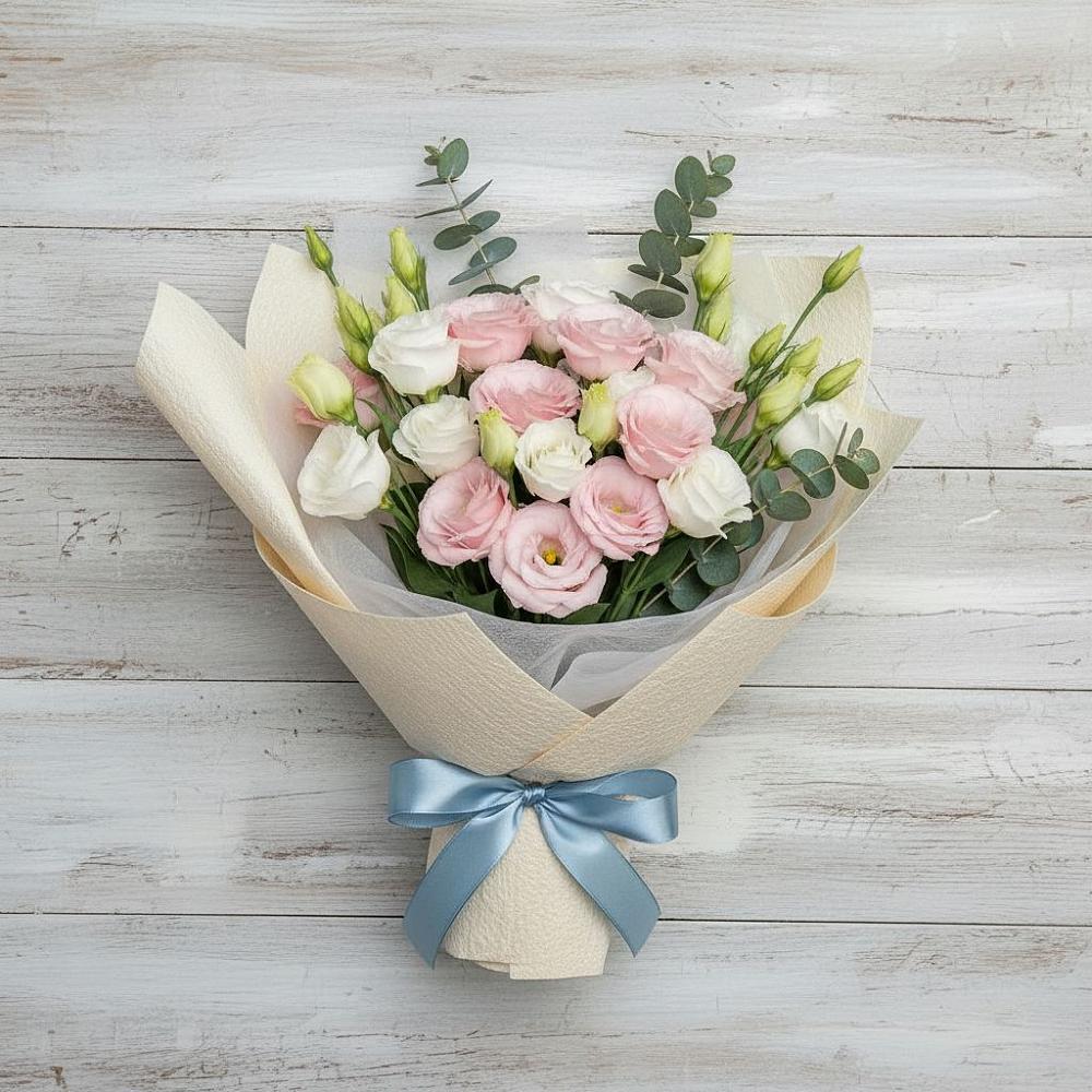 Букет цветов из: Лизиантусы в Принцевке